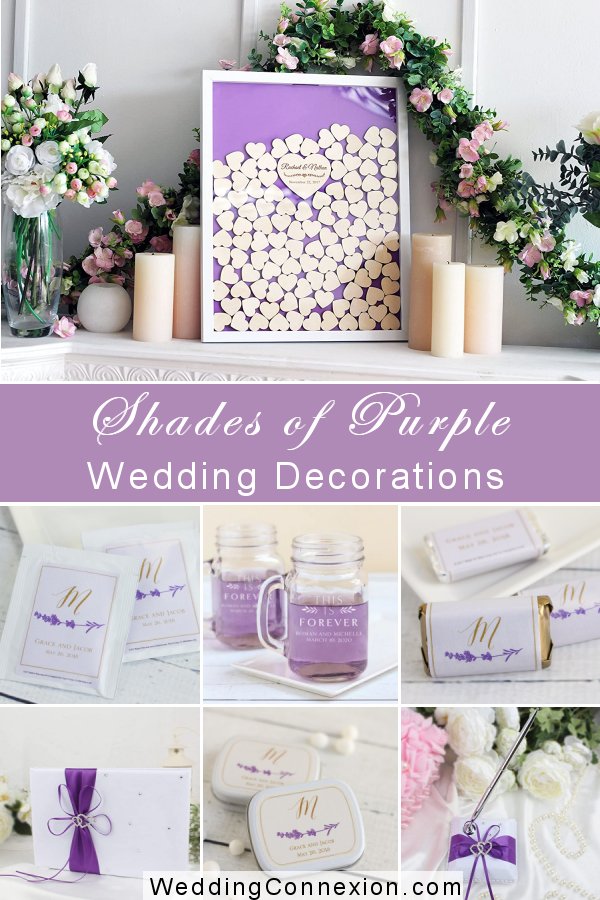 Whimsical Shades of Purple Trendy Wedding Color Theme Idea